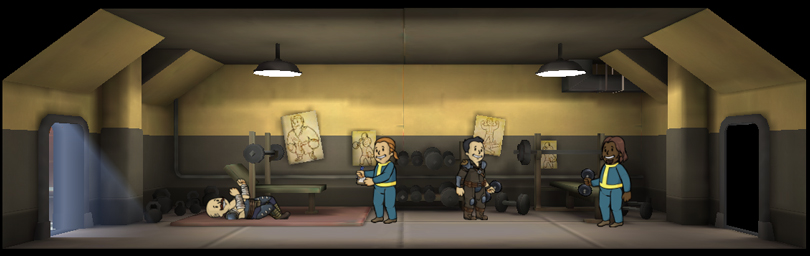 weight room in fallout shelter